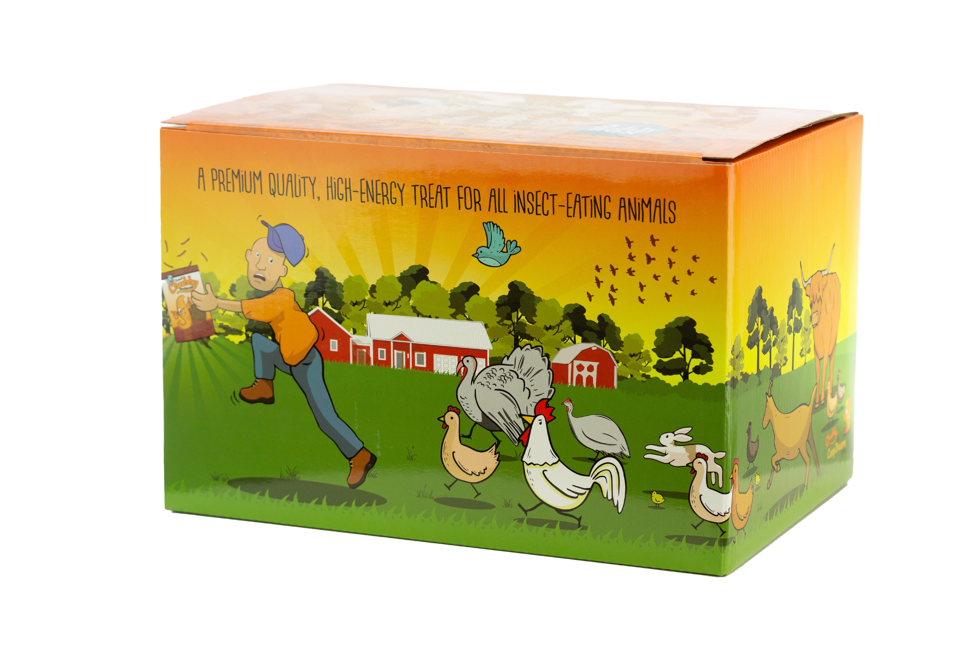 4x 3Lb (12lbs) Chubby Dried Mealworms for Chickens - High Protein Bird & Reptile Food - Coop Dreams Limited Edition Boxes - Perfect for Poultry Treats & Wild Bird Feeding