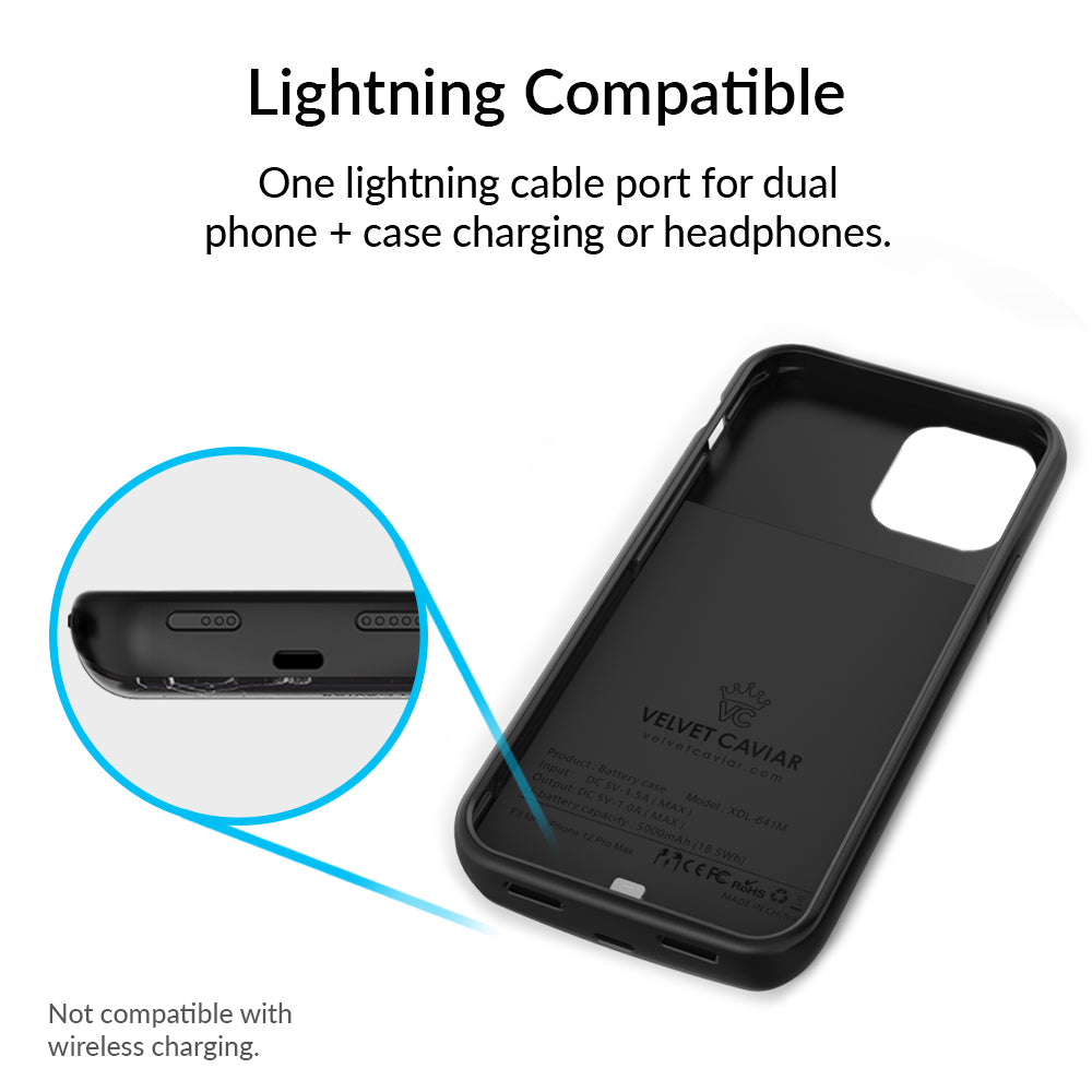 Premium Black iPhone Charging Case - Slim Portable Battery Pack for iPhone [Models] | Extended Battery Life for Travel, Work & Outdoor Adventures