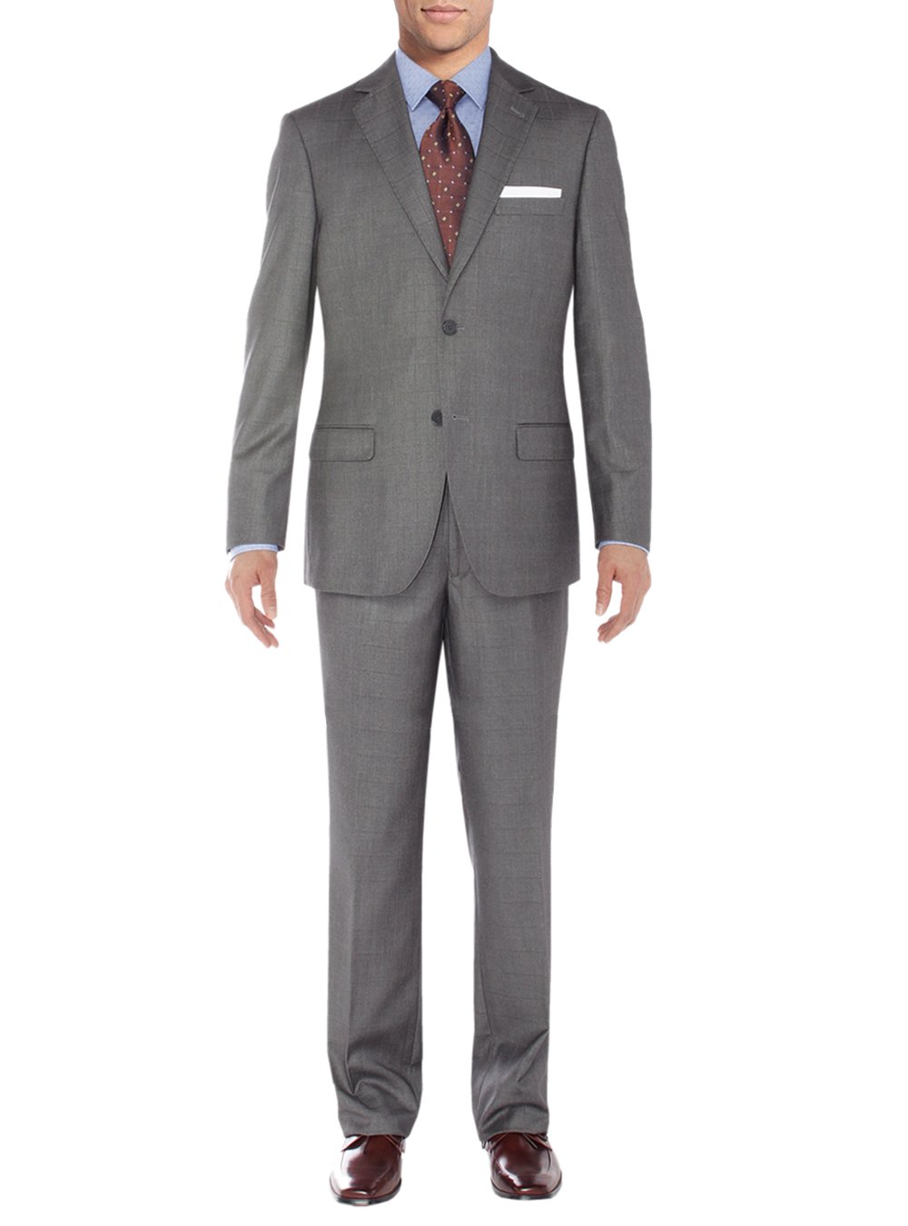 Salvatore Exte Men's Slim Fit Two Button 2-Piece Suit Set - Blazer Jacket & Flat Front Pants for Business, Wedding & Formal Events