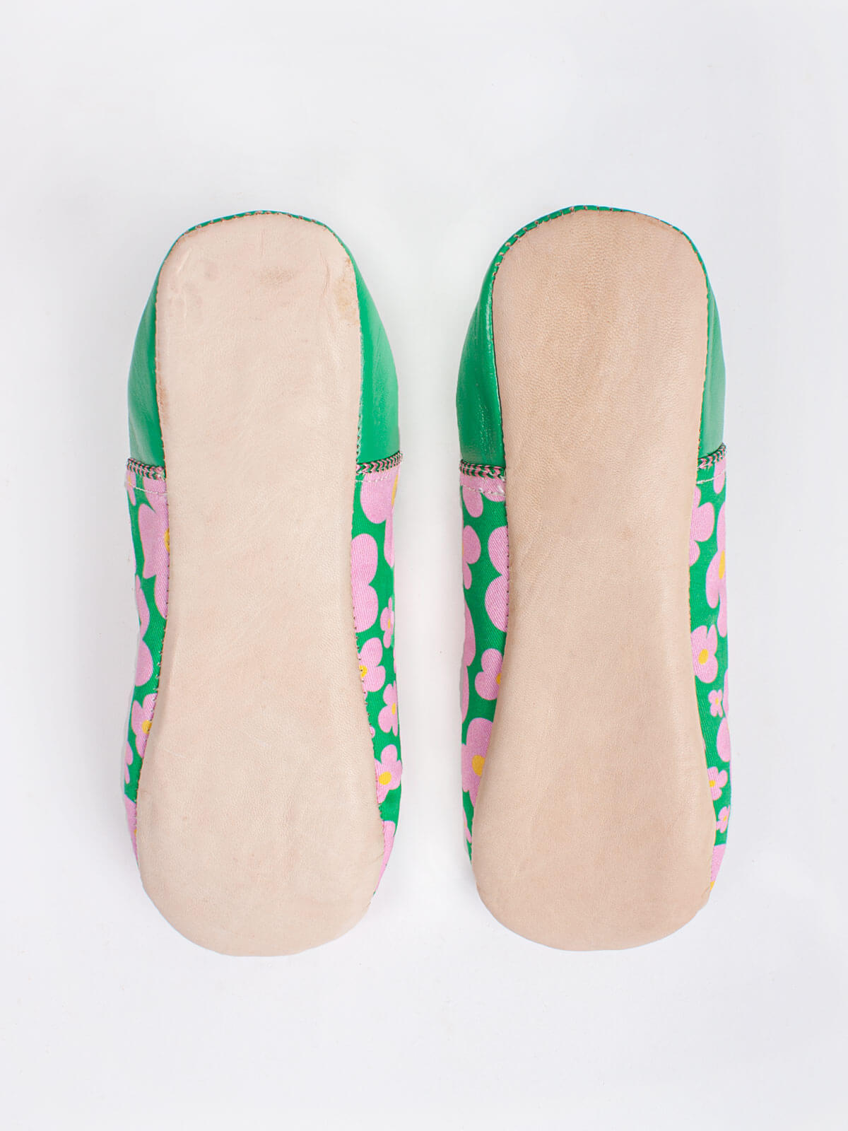 Margot Floral Babouche Slippers for Women - Soft Green House Shoes with Comfortable Memory Foam, Perfect for Indoor Relaxation, Spa Days & Cozy Home Wear