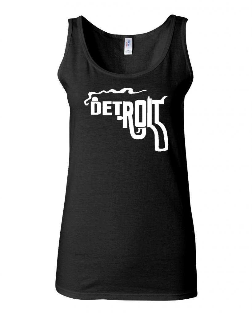 Junior Detroit Smoking Gun Philadelphia Graphic Sleeveless Statement Tank Tops for Girls - Trendy Graphic Muscle Tees for Casual Wear, Street Style & Summer Outfits