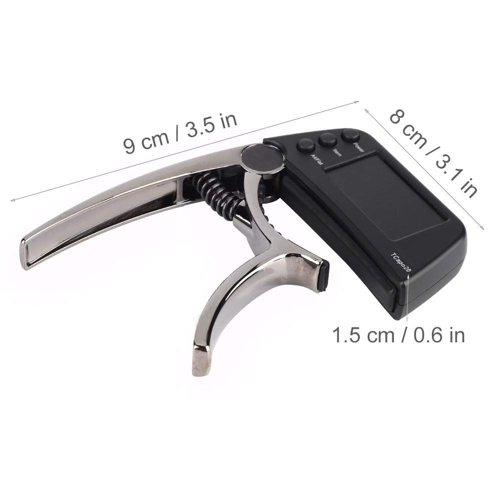 Premium Guitar Capo Tuner - Clip-On Digital Electronic Tuner for Acoustic & Bass Guitars | Perfect for Live Performances, Studio Recording & Practice Sessions
