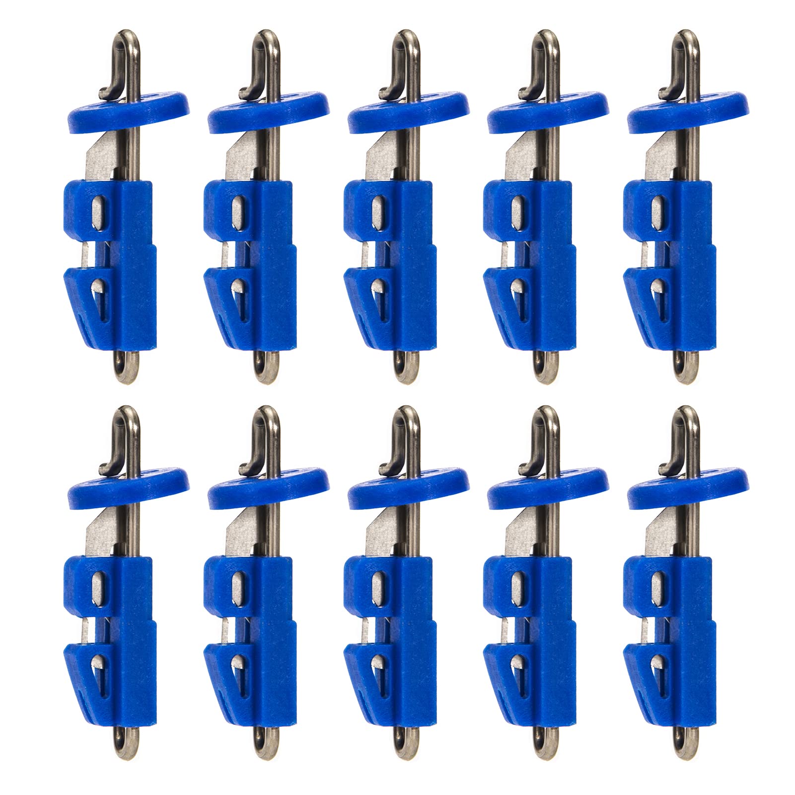 Ubersweet® 10pcs Saltwater Fishing Bait Clips - Quick Release Fishing Hook Clips for Sea Angling - Perfect for Offshore, Surf and Pier Fishing