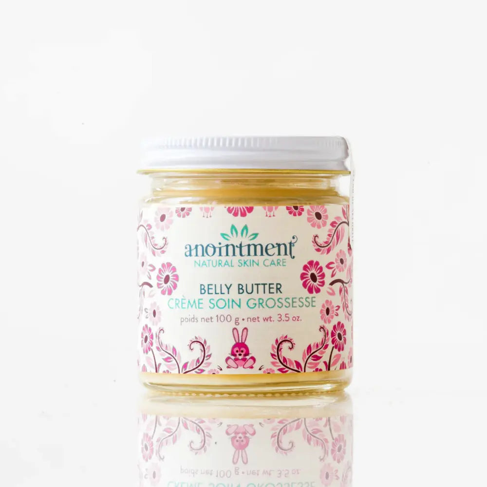 Organic Belly Butter for Pregnancy & Stretch Marks - 100g Hydrating Moisturizer for Dry Skin - Perfect for Maternity Care & Postpartum Recovery