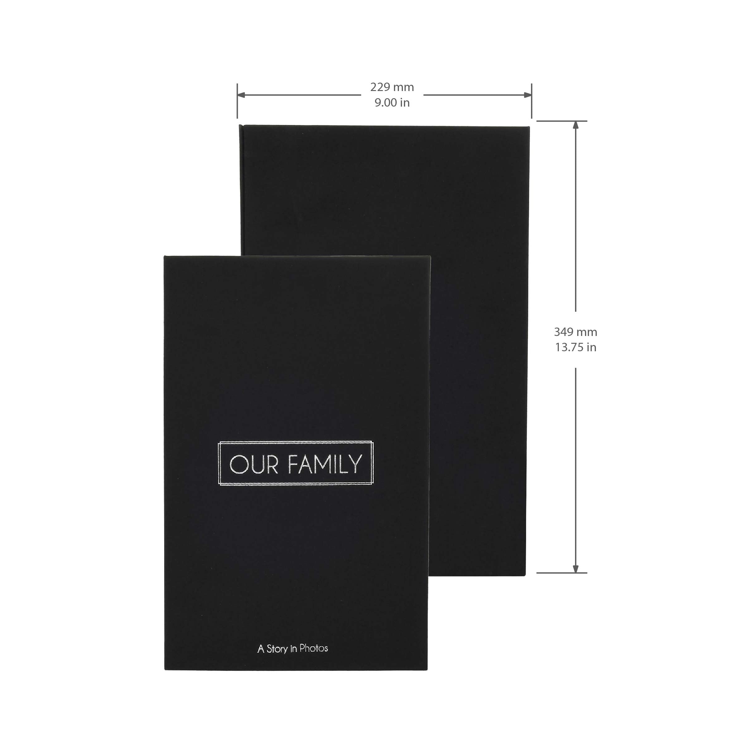 Premium Black Linen Coffee Table Photo Album - Holds 180 4x6 Pictures - Perfect for Family Memories, Living Room Decor & Gift Giving