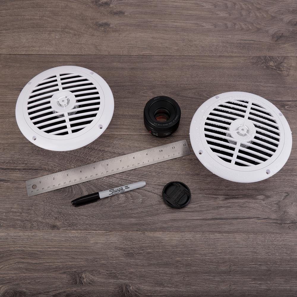 6.5 Inch Marine Component Speakers - Waterproof Boat Audio System for Outdoor & Marine Use - Perfect for Boats, ATVs, and RVs