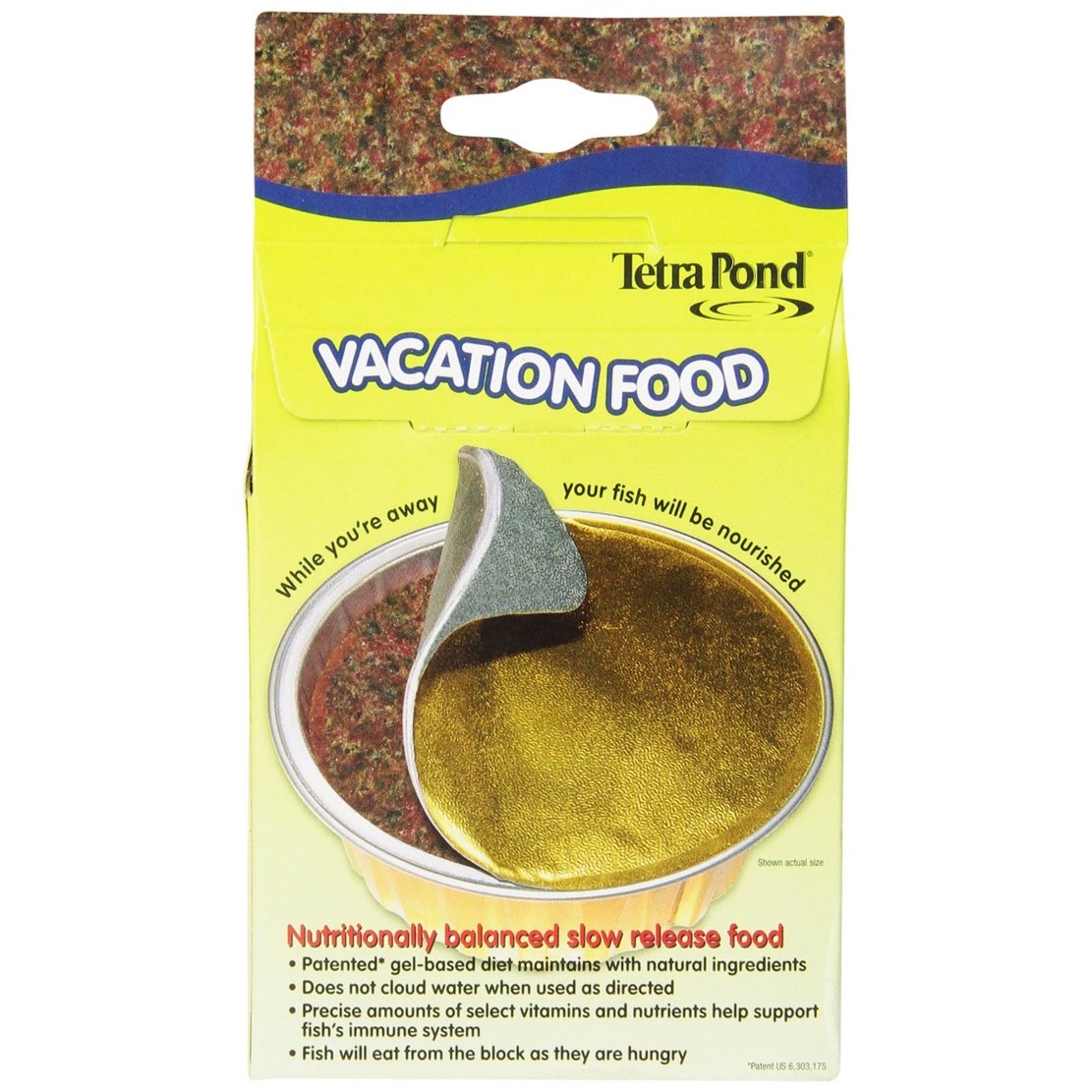 TetraPond 16477 Vacation Fish Food Slow Release Feeder Block - 3.45 Ounce (2-Pack) | Ideal for Ponds & Aquariums During Travel | Long-Lasting Nutrition for Koi & Goldfish