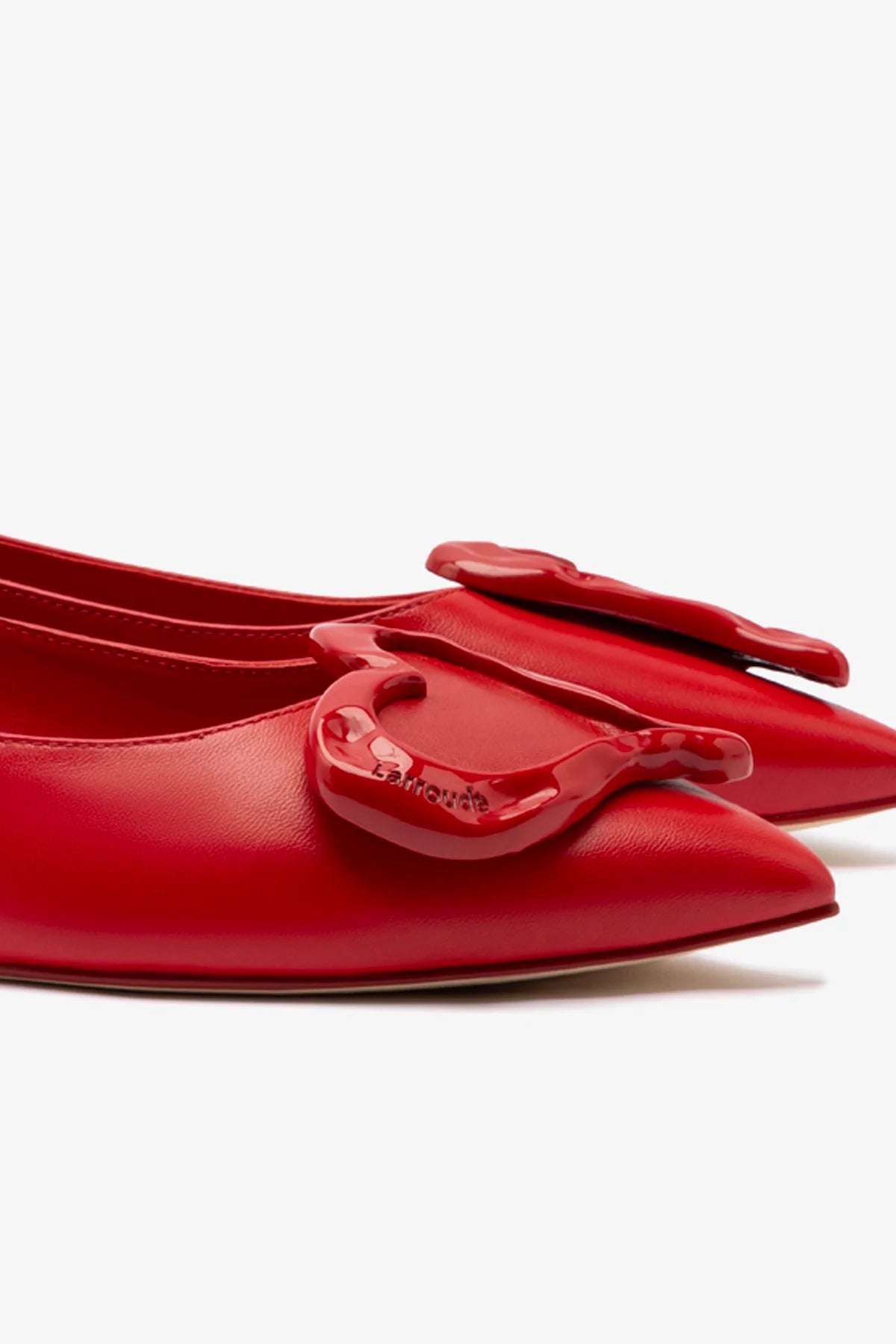 Lee Amore Flat In Scarlet Leather - Women's Comfortable Ballet Flats for Work, Travel & Everyday Wear