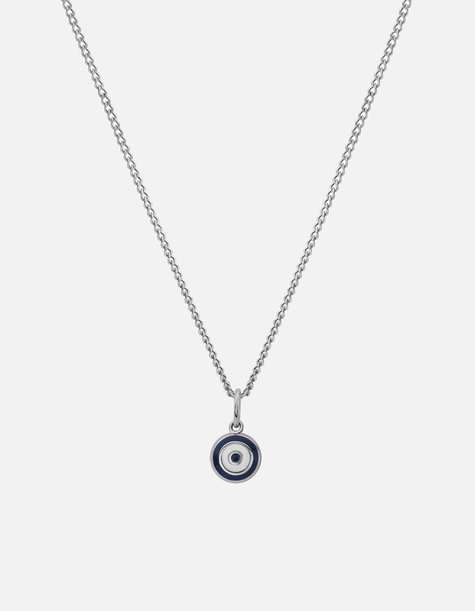 Sterling Silver Green Ojos Necklace - Elegant Evil Eye Pendant for Women - Perfect for Everyday Wear, Gifts & Protection Jewelry