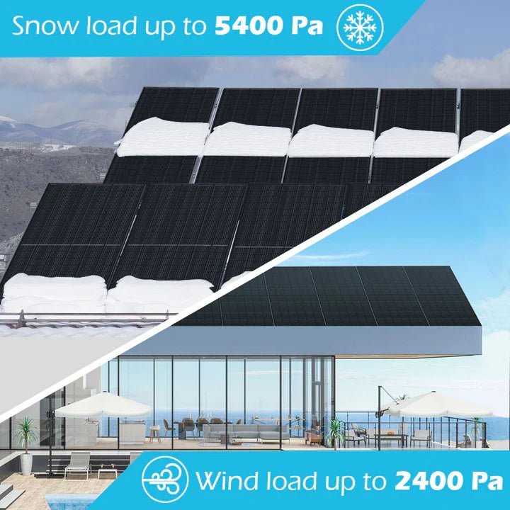 SunGoldPower 415W Monocrystalline Black PERC Solar Panel - High Efficiency Solar Panel for Home, RV, Boat & Off-Grid Power Systems | Renewable Energy Solution for Residential & Commercial Use