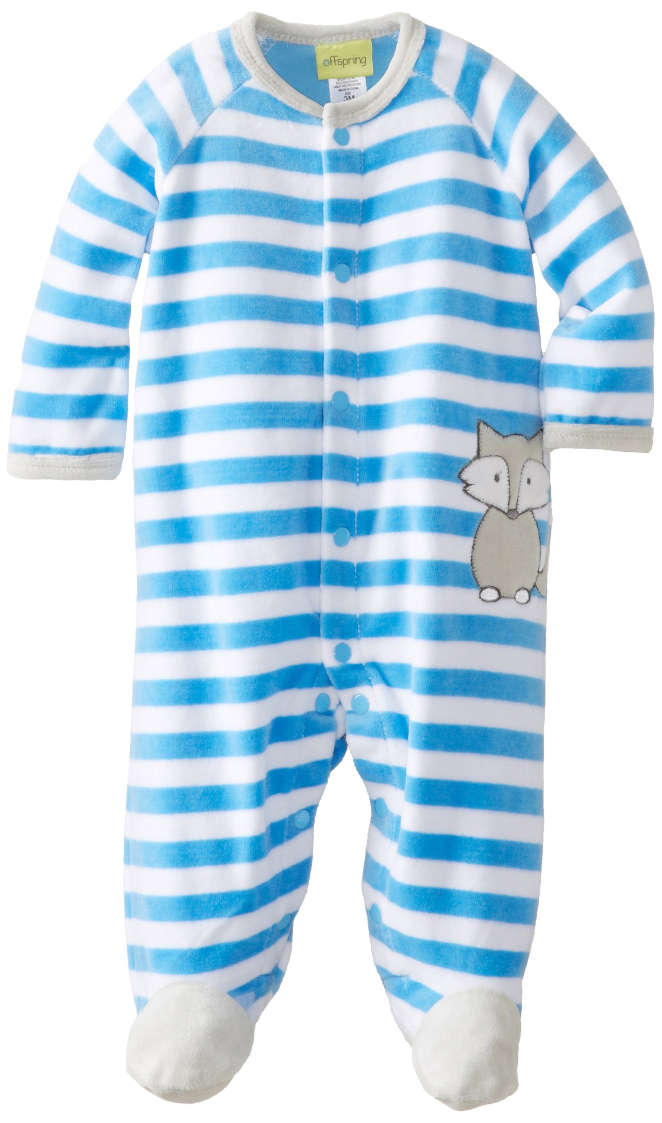 **Adorable Fox Velour Footie Pajamas for Baby Boys - Soft & Cozy Newborn Sleepwear for Winter & Playtime**