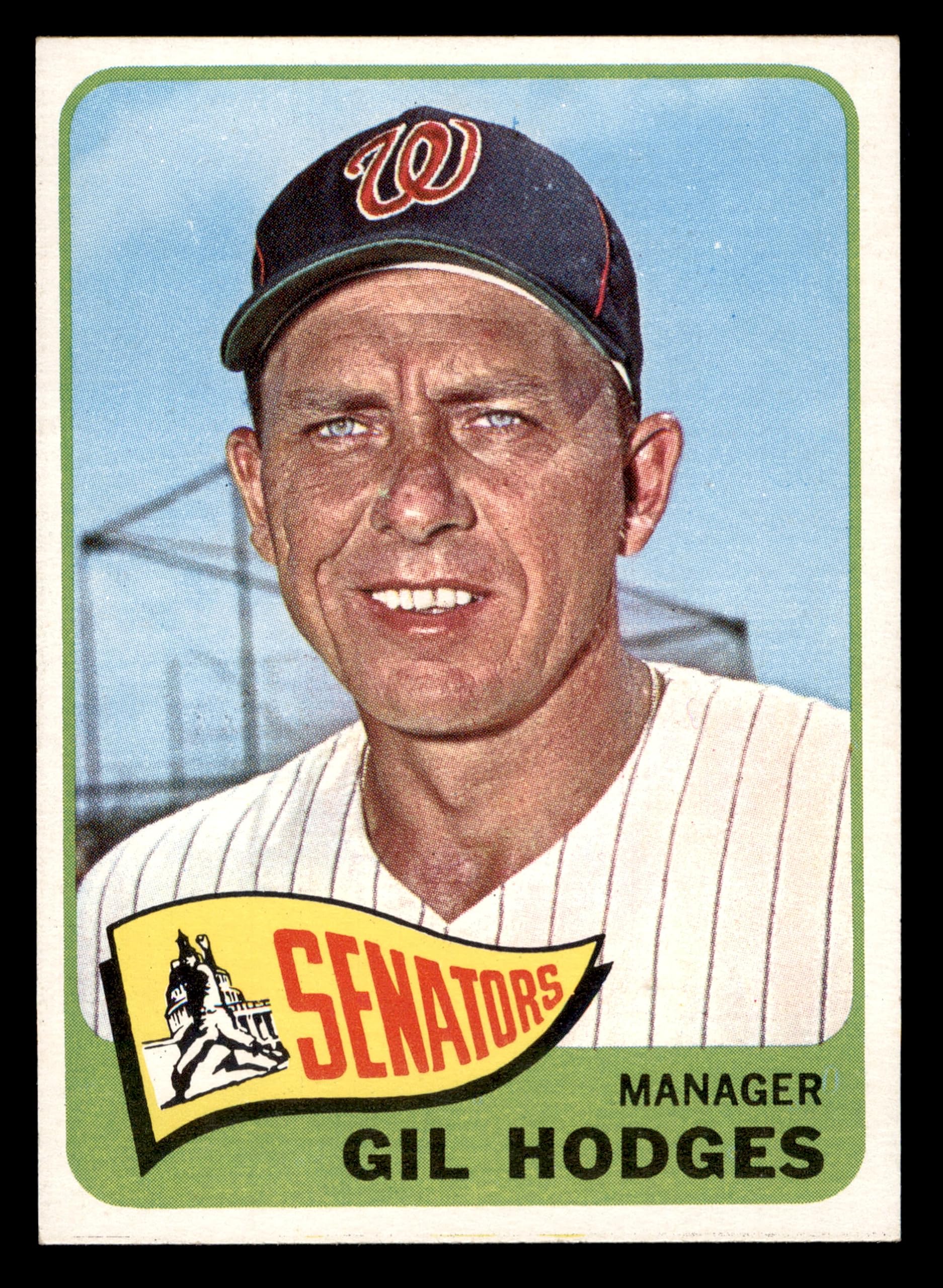 1965 Topps #99 Gil Hodges Washington Senators Baseball Card - Near Mint (NM) Condition - Vintage MLB Collectible for Fans & Memorabilia Enthusiasts