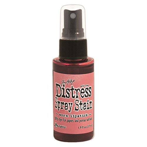 Tim Holtz Distress Spray Stains 1.9oz - Worn Lipstick Color | Acid-Free Alcohol Ink for Paper Crafting, Scrapbooking & Mixed Media Art Projects | Perfect for DIY Cards, Journals & Home Decor