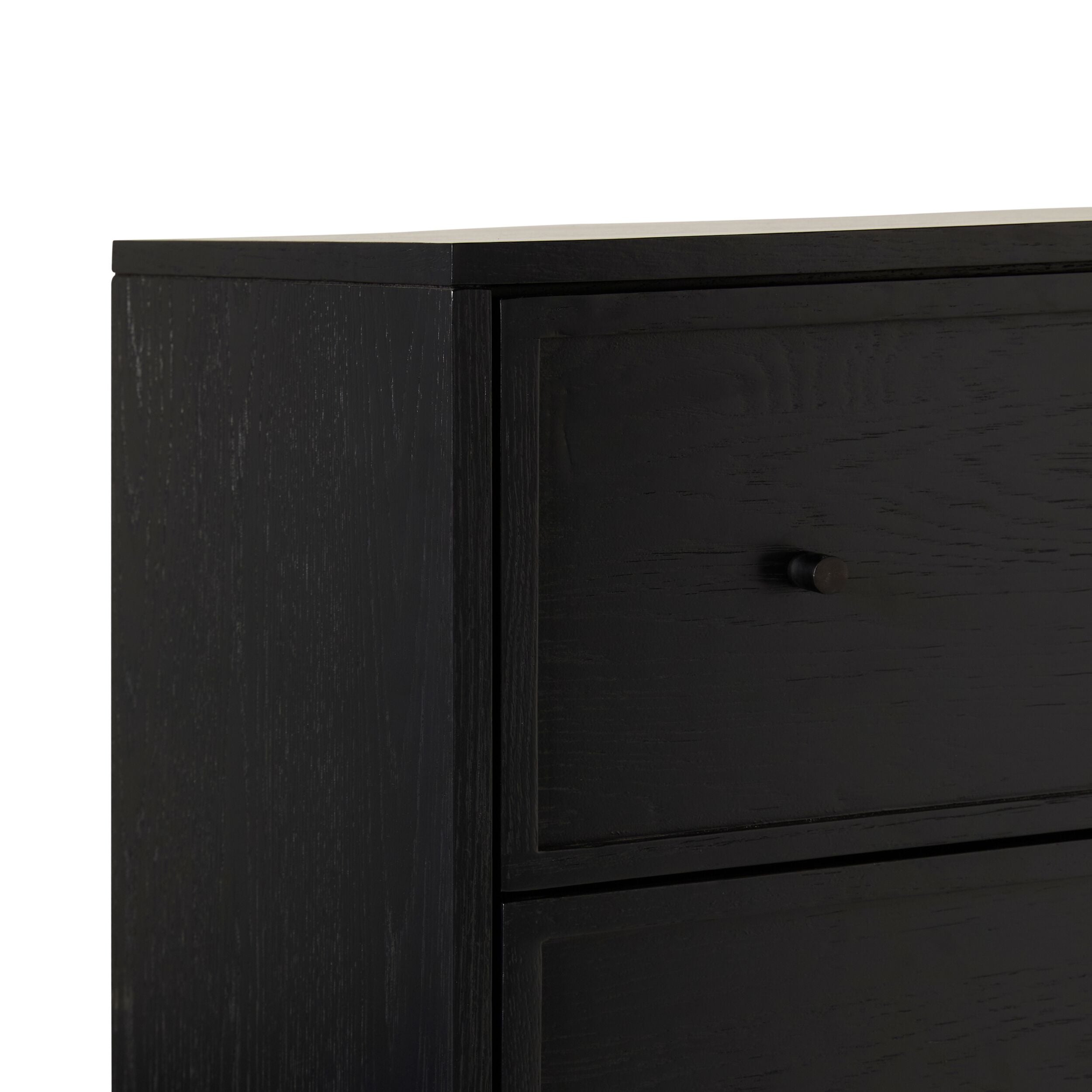 Avalon 4-Drawer Dresser Chest - Black Wooden Storage Cabinet for Bedroom, Living Room & Office Organization