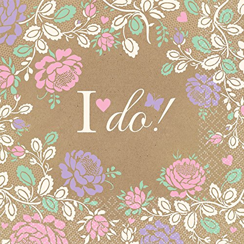 Beachy Blooms Medium Count Lunch Napkins - Soft & Absorbent for Picnics, BBQs, and Outdoor Dining