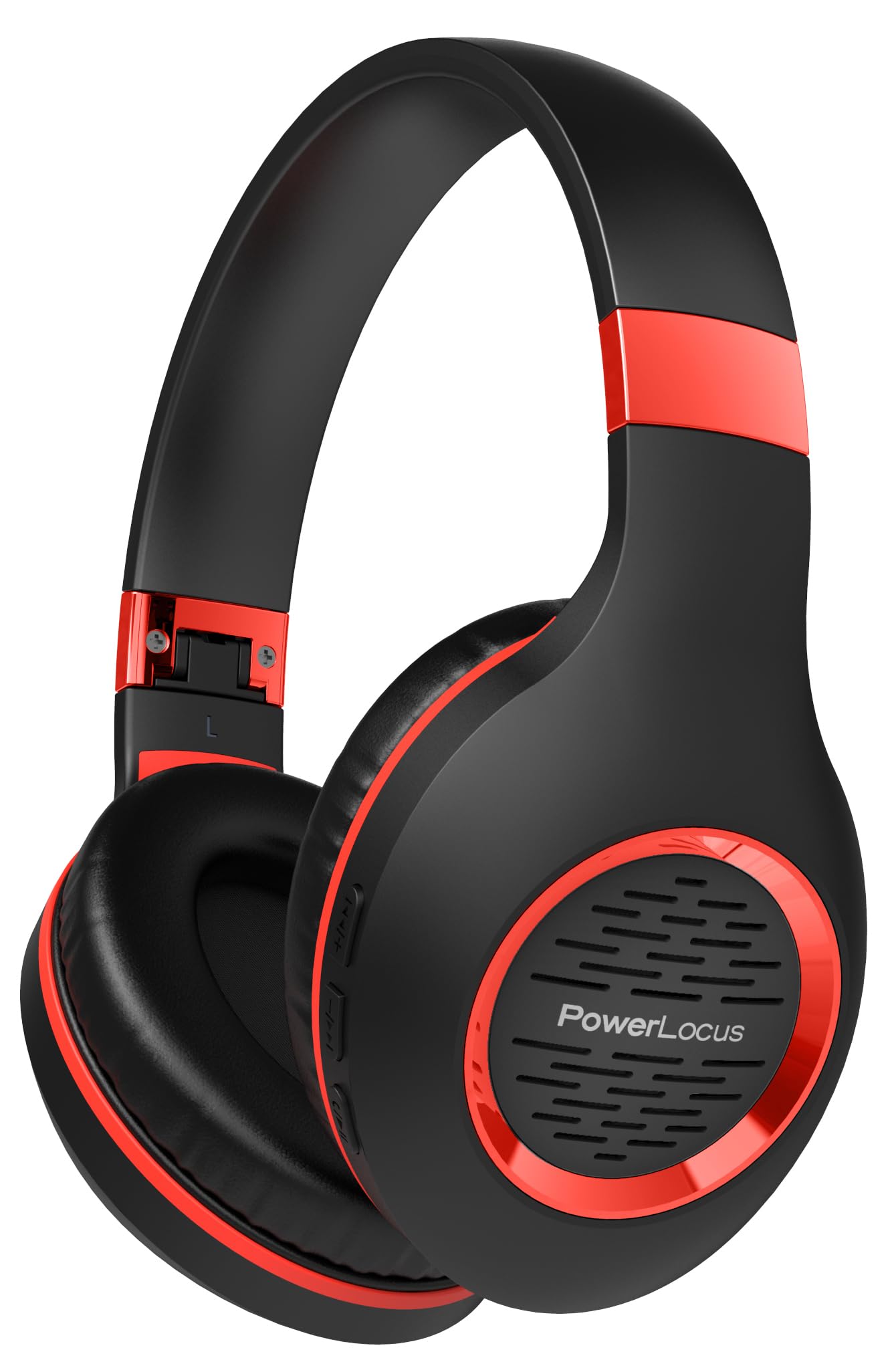 PowerLocus Wireless Over-Ear Bluetooth Headphones with Hi-Fi Stereo & Deep Bass, Foldable Design with Soft Earmuffs & Built-in Mic - Wireless/Wired Headset for Phone, Tablet, PC - Perfect for Gaming, Travel & Office Use
