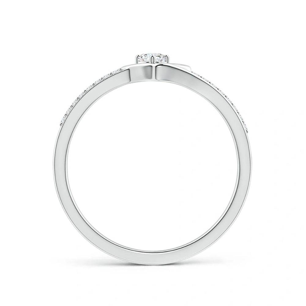 Lab Grown Diamond Heart Solitaire Promise Ring - 14K White Gold Engagement Ring for Women, Gift for Girlfriend, Anniversary & Valentine's Day Jewelry