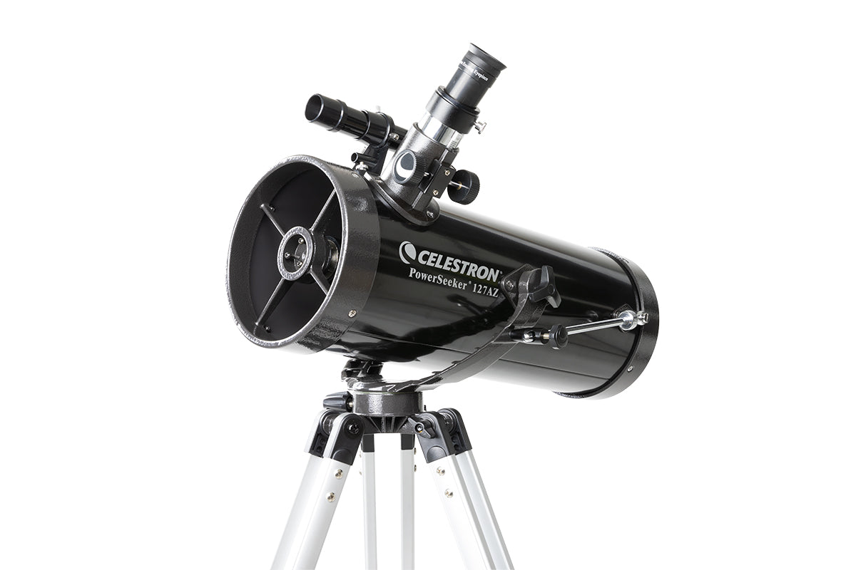 PowerSeeker 127AZ Telescope with Smartphone Adapter & Moon Filter - Perfect for Stargazing, Astrophotography & Backyard Astronomy