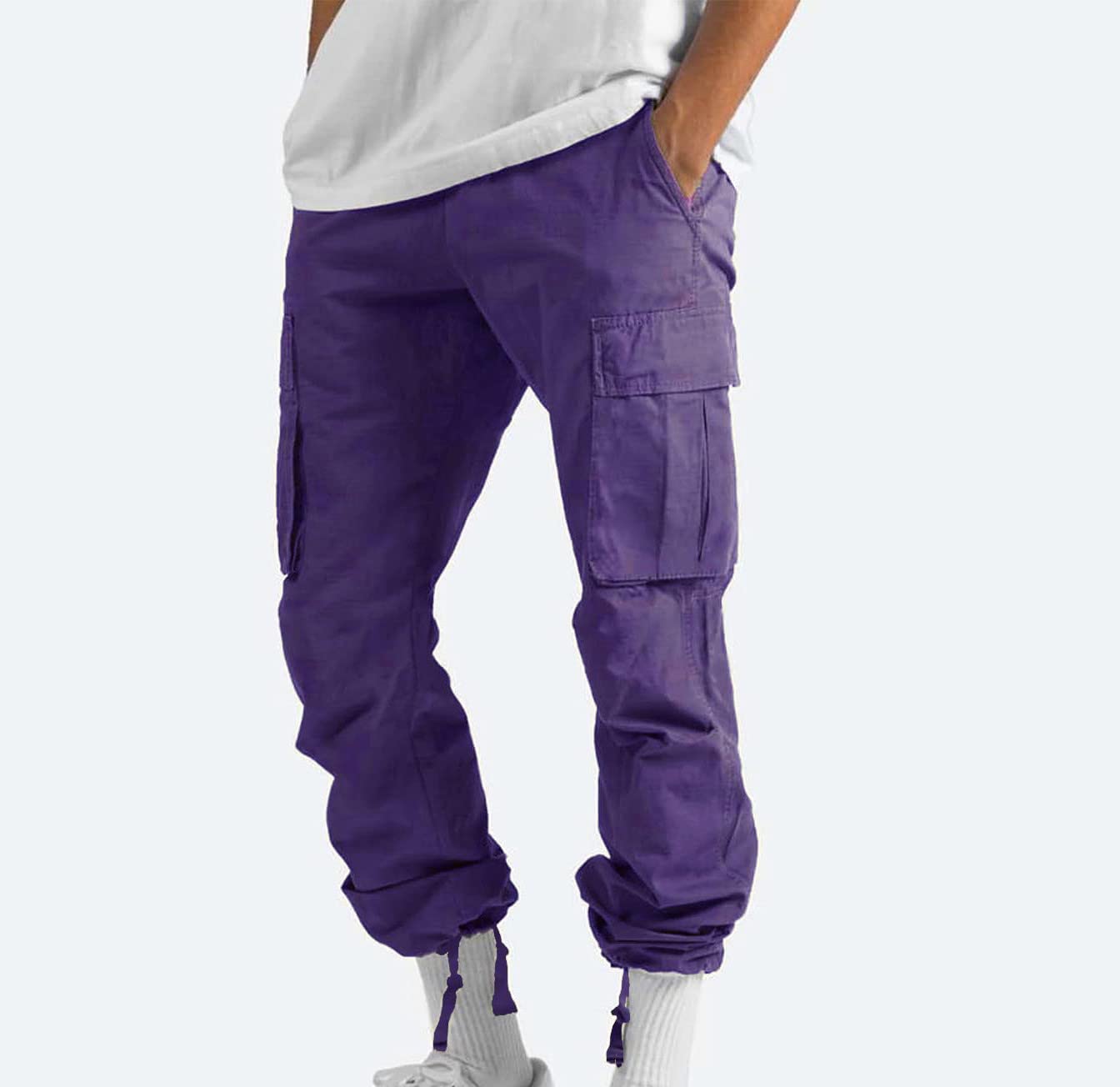 **Men's Classic Fit Cargo Pants - Multi-Pocket Work & Safety Trousers for Hiking, Outdoor Recreation & Casual Wear | Durable & Comfortable for Everyday Use**