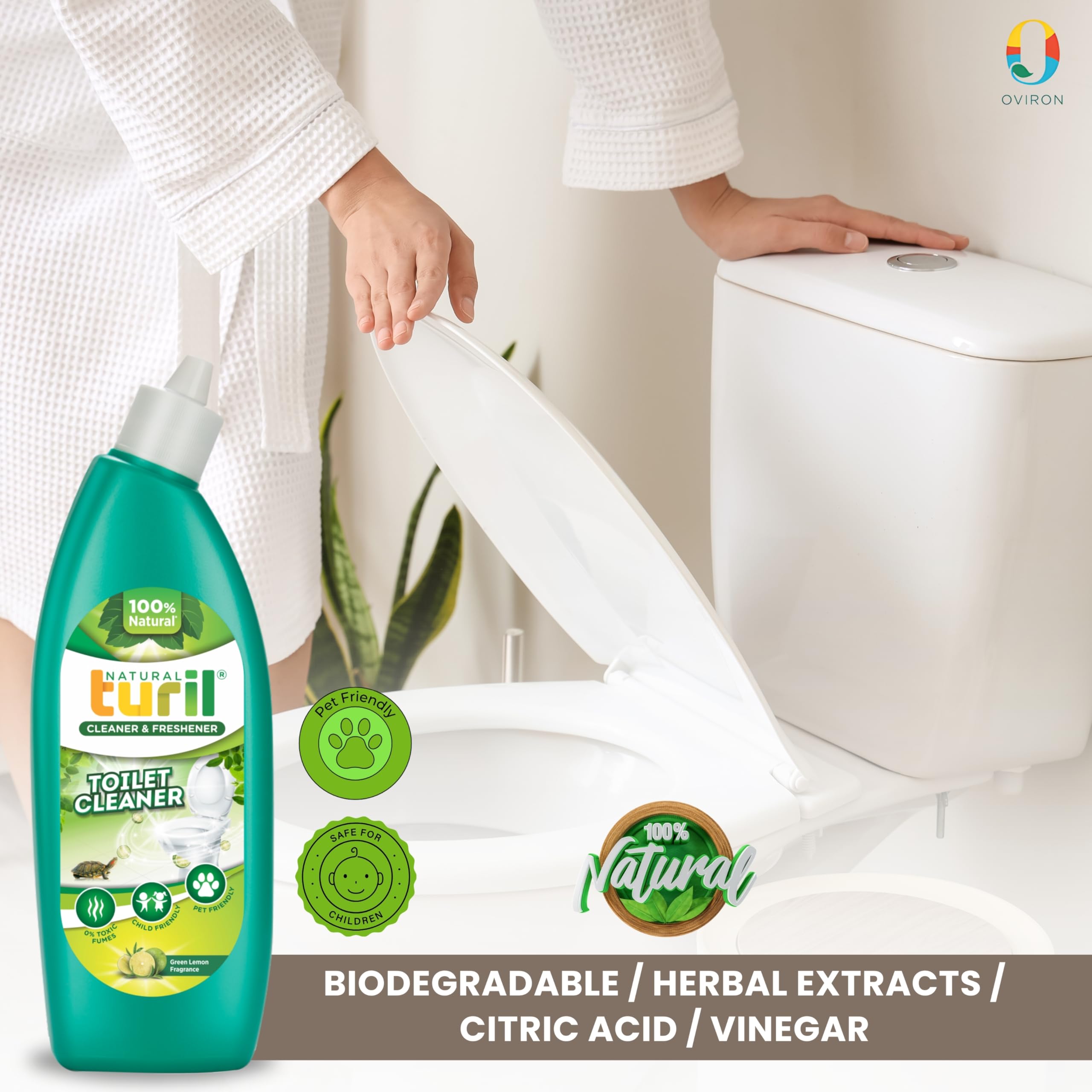 Turil Toilet Cleaner, Floor Cleaner & Bathroom Cleaner Combo Pack (3 x 1L) - Fast Stain Remover for Hard Water & Limescale - Biodegradable, Skin & Pet Friendly - Long-Lasting Freshness for Floors, Tiles & Surfaces - Perfect for Bathrooms, Kitchens & Household Cleaning