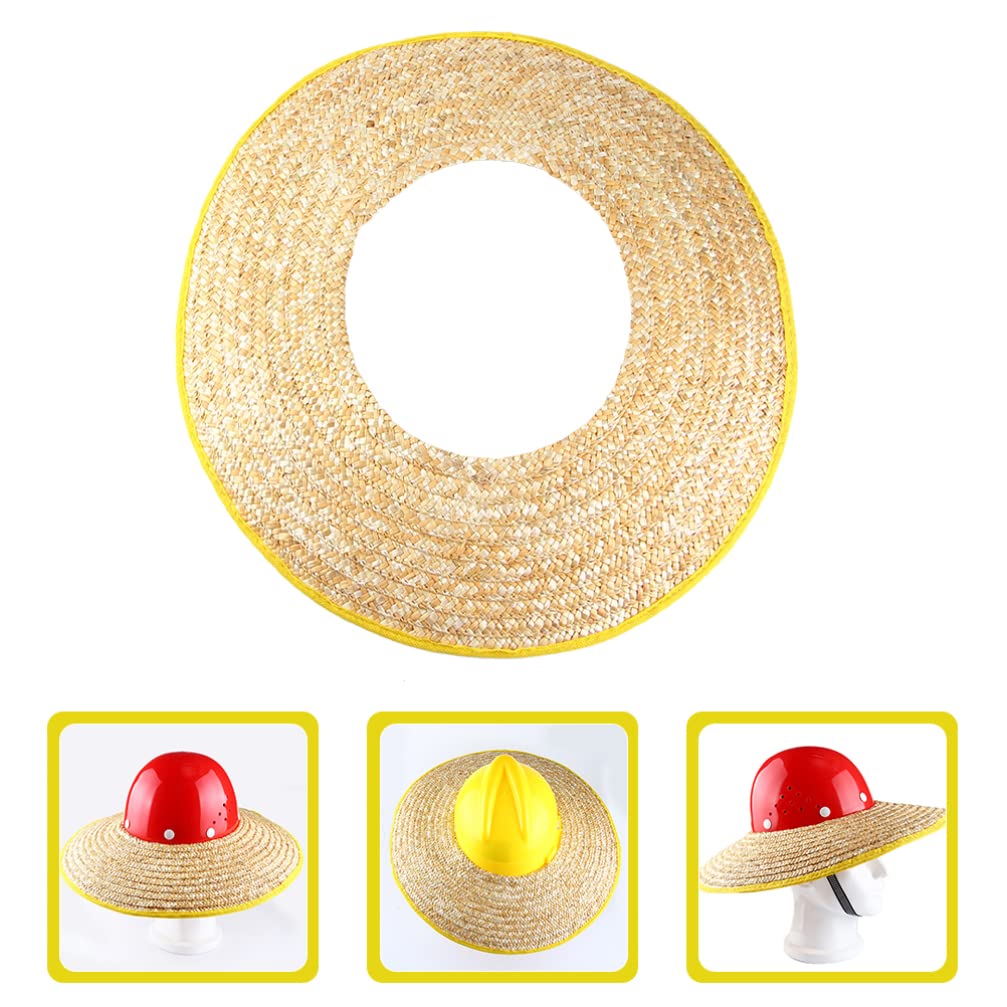 iplusmile Sombrero Hard Hat Sun Shade - Straw Helmet with Wide Brim for Sun Protection - Ideal for Construction Workers, High-Altitude Work, and Outdoor Activities like Climbing, Hiking, and Gardening