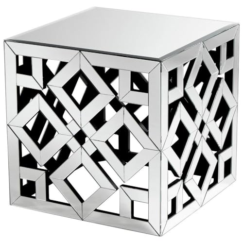 Gemma Side Tables - Set of 2 Modern Nightstands with Glass Top & Metal Frame for Bedroom, Living Room & Office - Stylish End Tables for Small Spaces