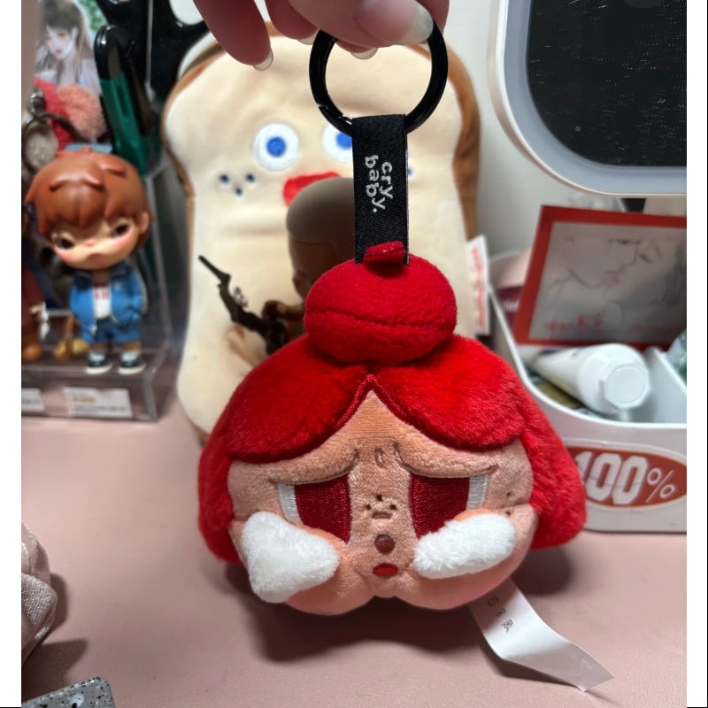 Crybaby Cheer Up Baby Plush Pendant Series Red - Kawaii Anime Keychain for Backpacks, Purses & Gifts