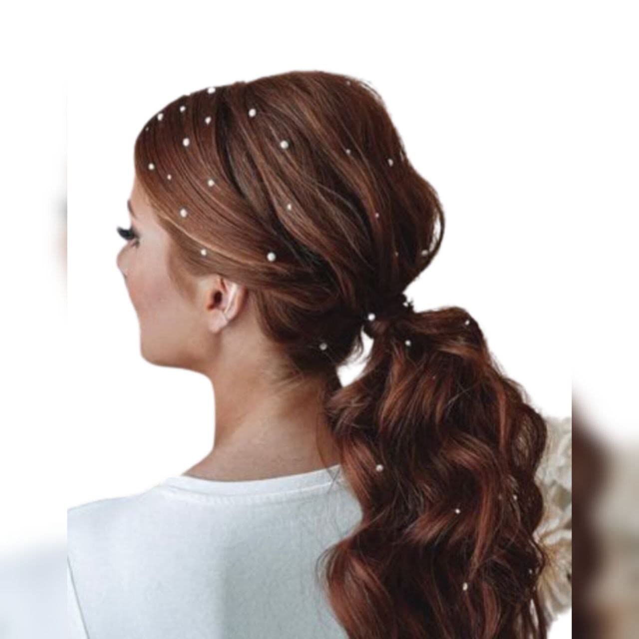 20 Pack Pearl Hair Pins & Adjustable Hair Clips - Wedding Hairstyle Accessories for Women & Girls (White) | Bridal Hair Styling, Prom, Party & Formal Occasions
