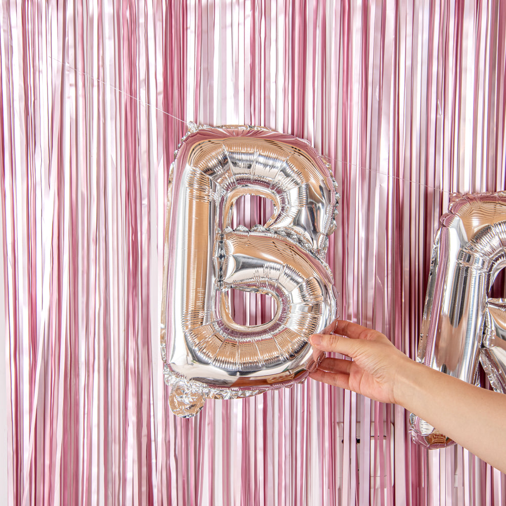 Balloonify Silver Mylar Letter B Balloon - 16 Inch Large Foil Alphabet Balloon for Birthday Parties, Baby Showers & Decorations (1 Count)