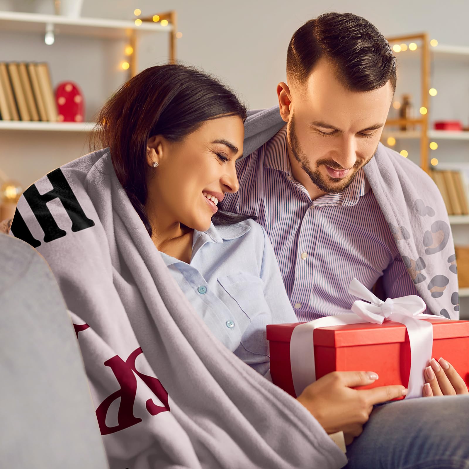 Premium 60x50in Soft Throw Blanket for Wife - Valentine's Day, Anniversary & Birthday Gifts for Her - Cozy Christmas & Mother's Day Present - Perfect for Cuddling on Couches, Beds & Movie Nights