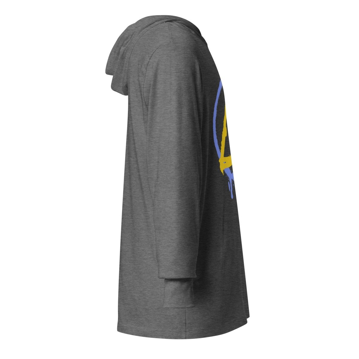 Graffiti Sobriety Symbol 'Nope' Hooded Long Sleeve Tee - Streetwear Fashion for Urban Lifestyle & Music Festivals