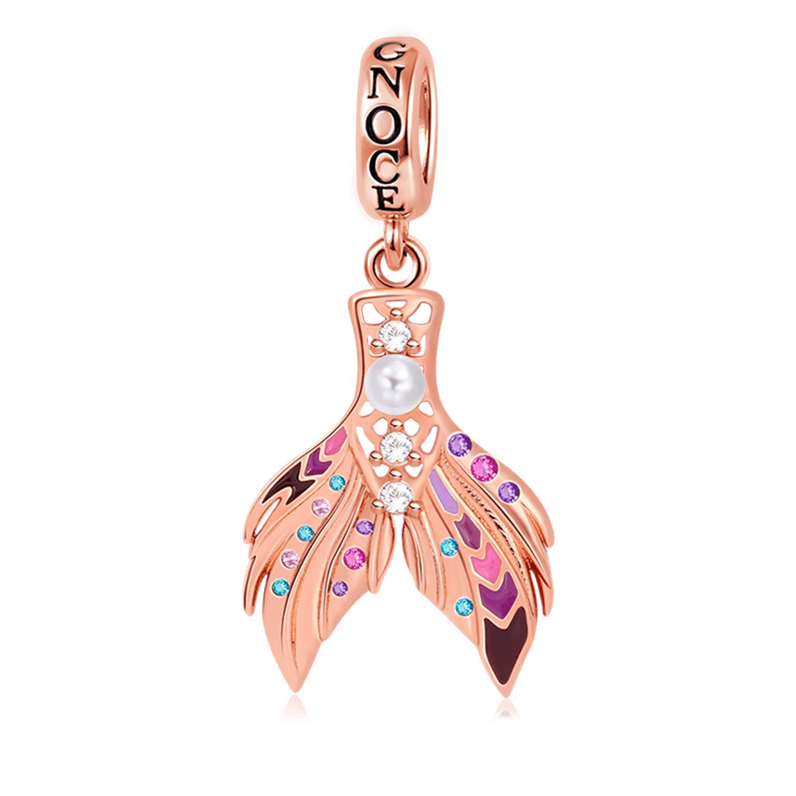 GNOCE 925 Sterling Silver Ballet & Mermaid Pendant Charms for Women - Elegant Jewelry Gift for Bracelets & Necklaces (Perfect for Daughters, Wives & Girls) | Ideal for Dance Performances, Sleepovers & Special Occasions