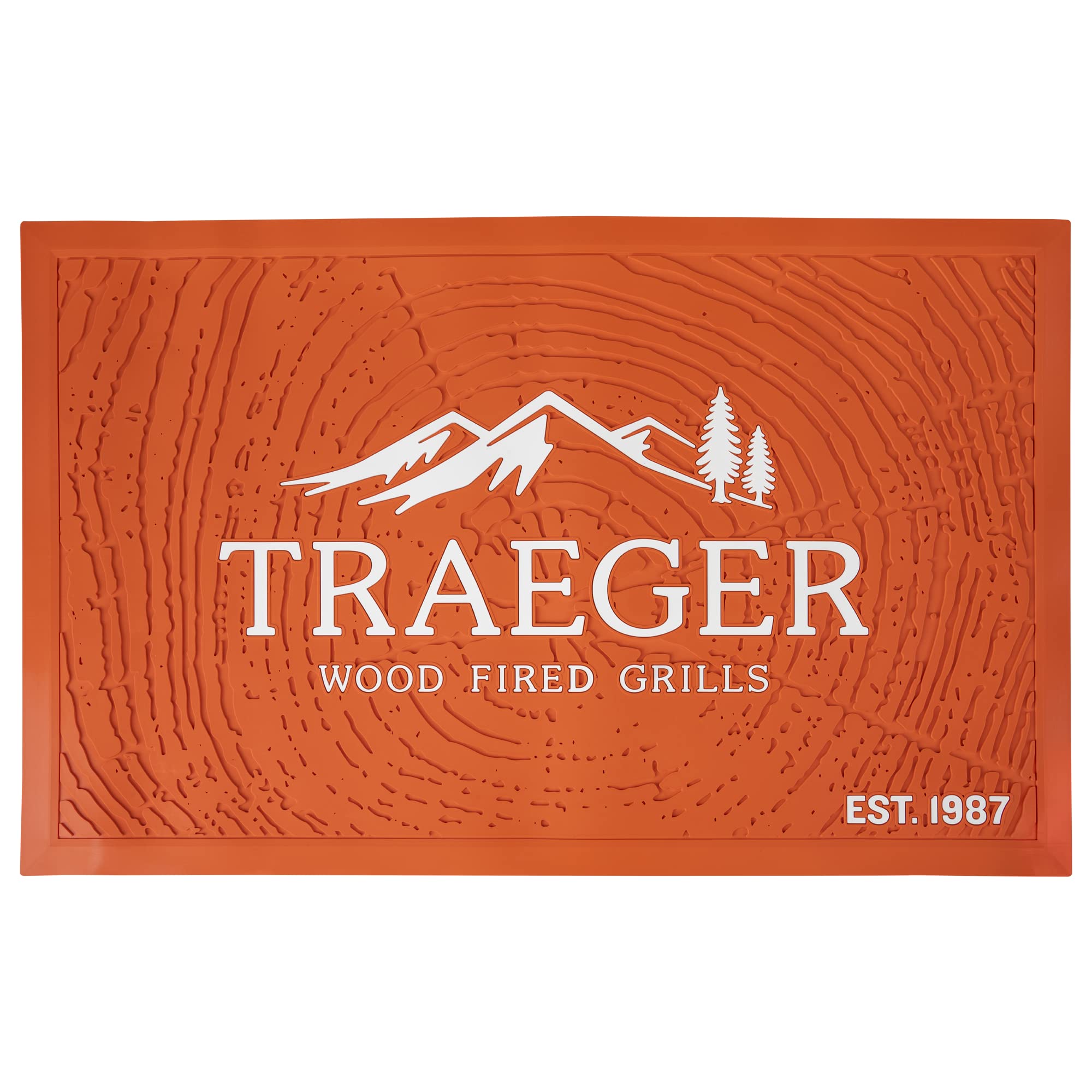 Traeger BAC636 Non-Stick Grill Mat - Heavy Duty BBQ Cooking Accessory for Outdoor Grilling, Camping & Backyard Parties (Orange)