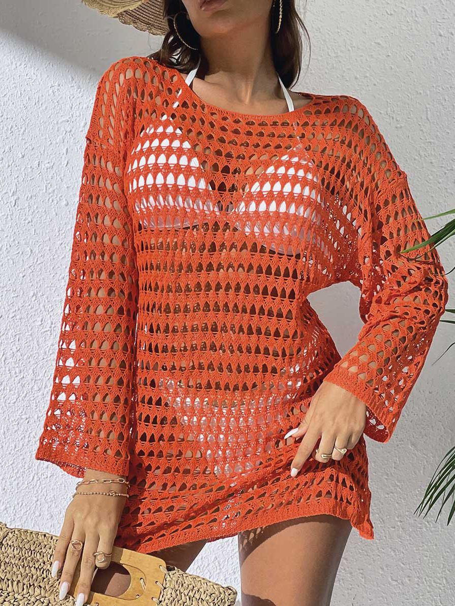 ZASUWA Women's Sexy Sheer Fishnet Swimwear Cover Up Dress - Bikini Beach Cover Up for Pool Party, Vacation & Summer Outfits