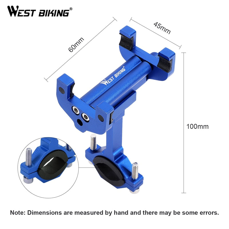 Adjustable Aluminum Alloy Bicycle Phone Holder - Non-Slip MTB Bike Phone Mount for Cycling, Commuting & Outdoor Sports Accessories