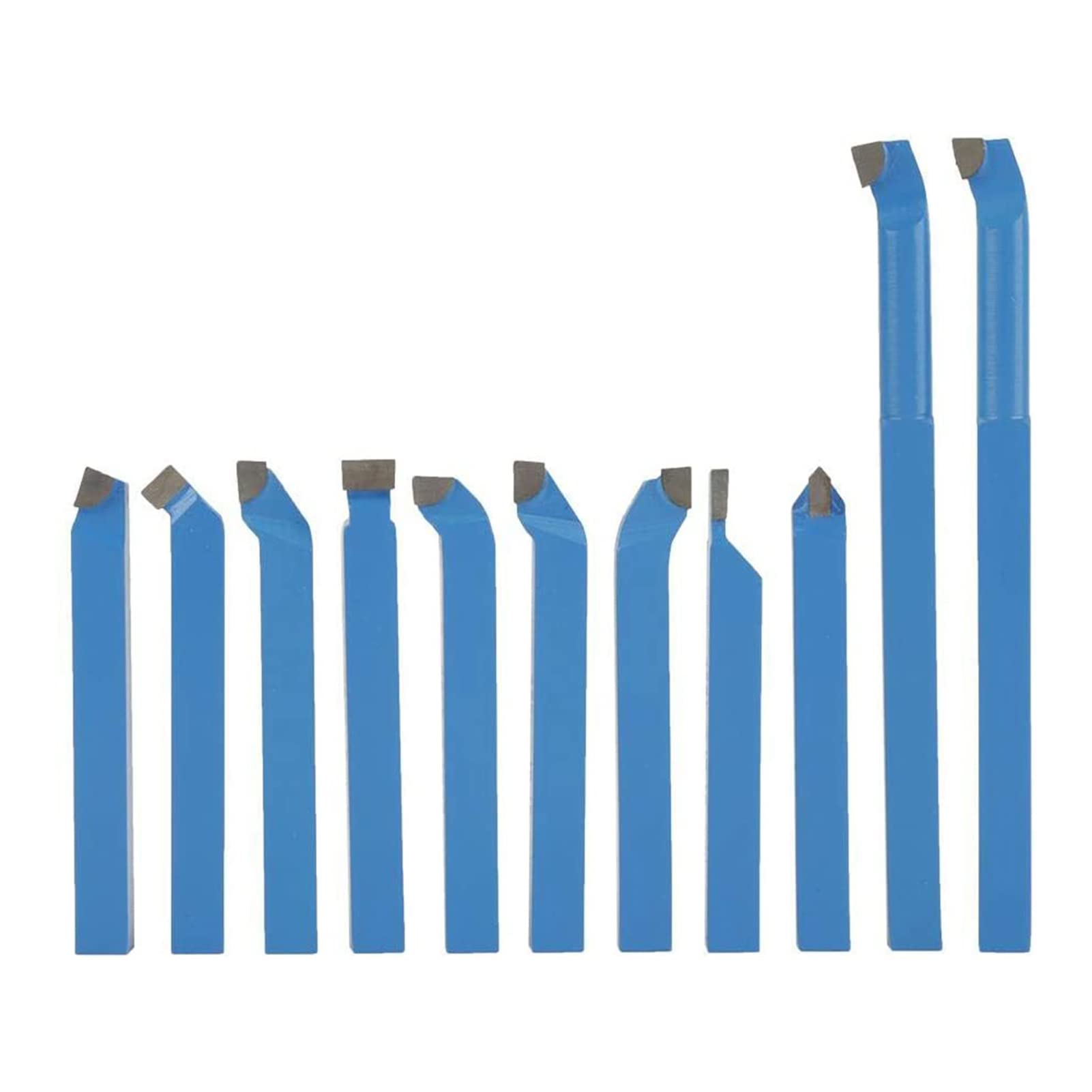 11-Piece Carbide Tipped Lathe Tool Set - High-Speed Steel Turning, Milling & Welding Bits for Metalworking - Perfect for DIY Projects, Automotive Repair & Industrial Machining