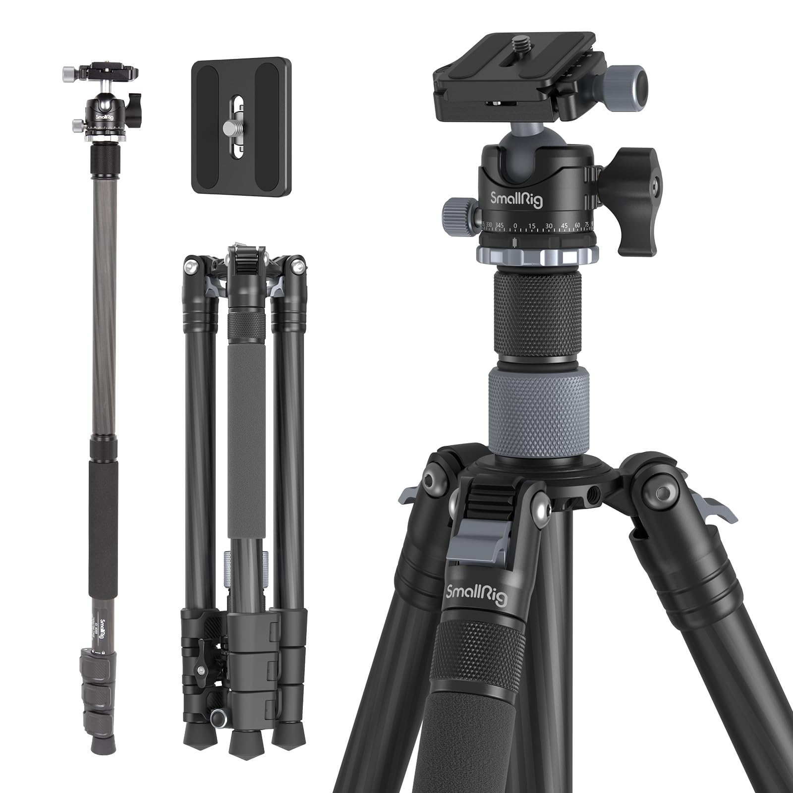 SmallRig AP-20 Carbon Fiber Tripod 62.2