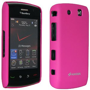 Amzer Snap-On Case for BlackBerry Storm 2 9550 - Hot Pink | Screen Protector Included | Stylish Protection
