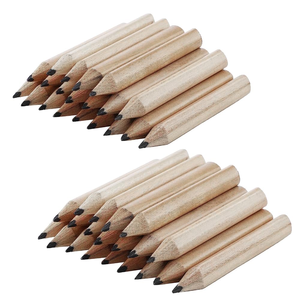 50-Pack Mini Golf Pencils - Small Round Half Pencils for Writing, Drawing & Scorekeeping - Perfect for Weddings, Parties, Golf Tournaments & Office Use