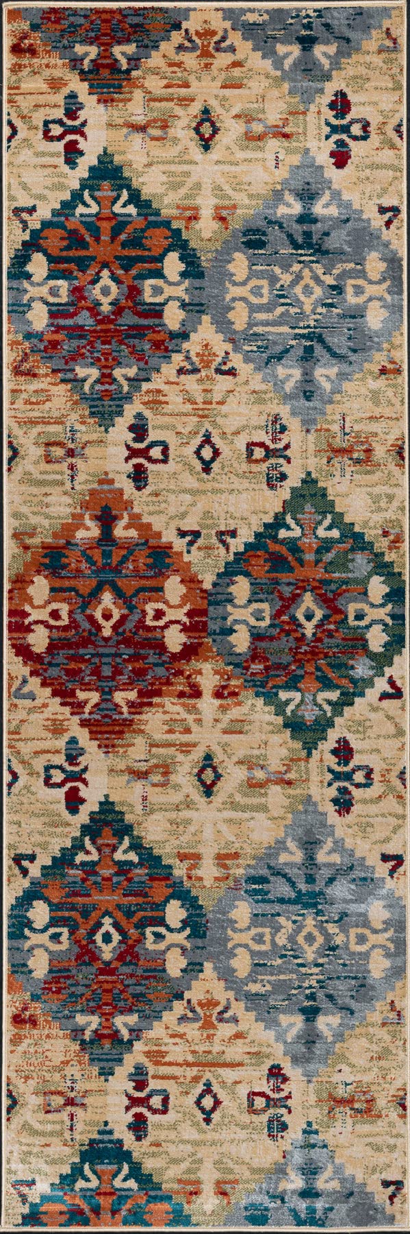 Stylish Tallin Polypropylene Indoor Area Rug - Multicolor Runner 2'6