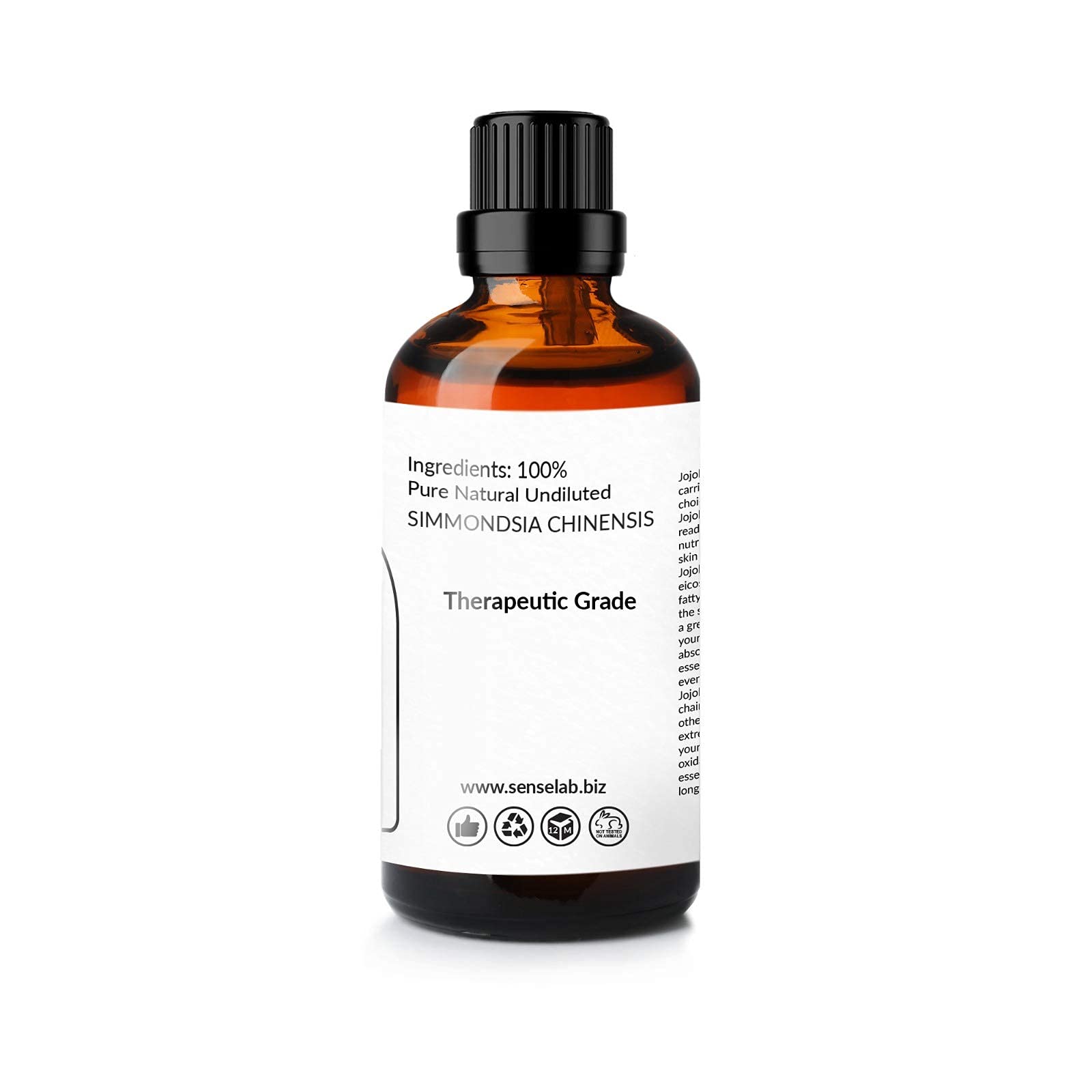100% Pure Cold Pressed Jojoba Oil for Hair, Skin & Nails - Natural Organic Carrier Oil for Moisturizing, Massage & Aromatherapy - 4oz (120ml) - Perfect for DIY Beauty, Hair Care & Skin Hydration
