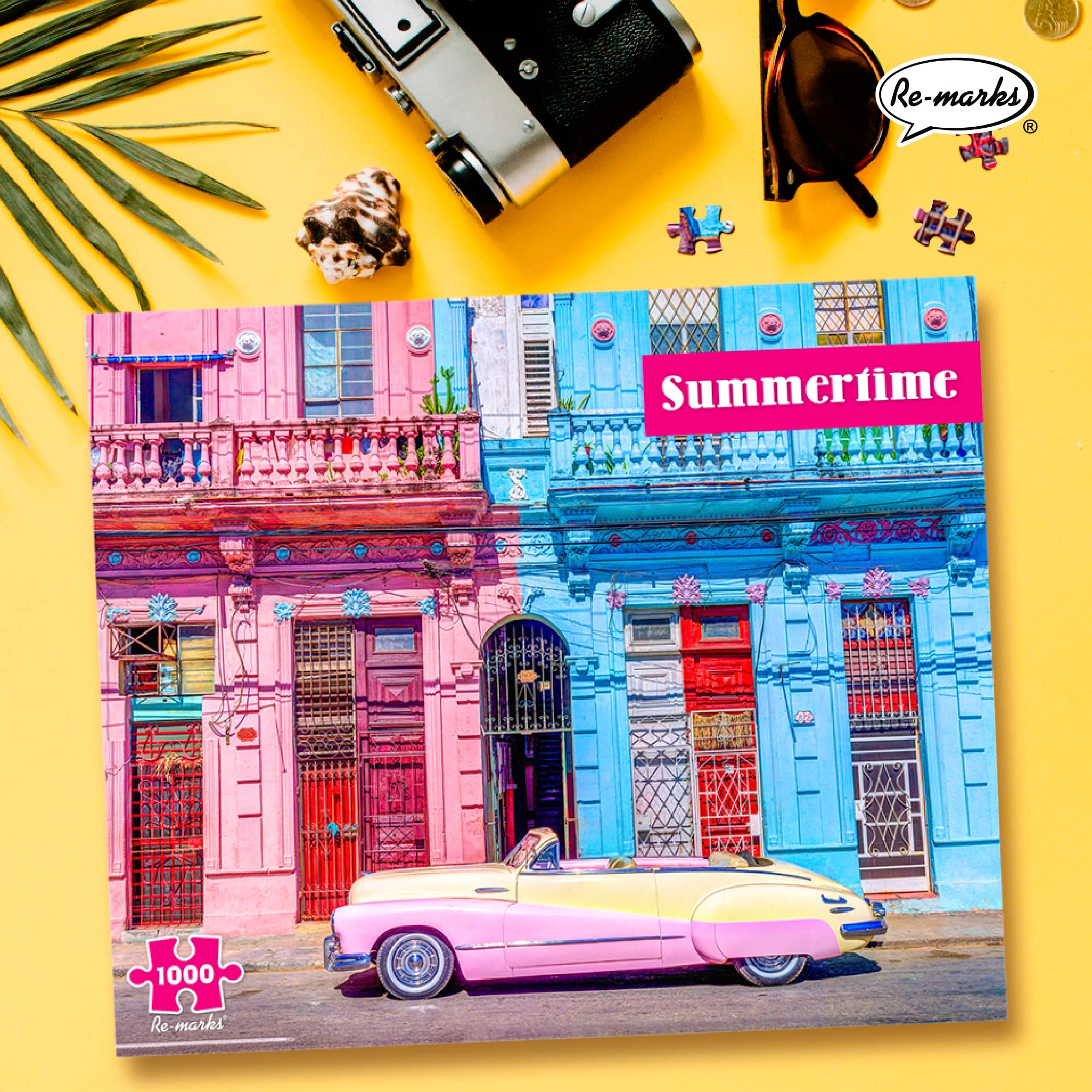 Re-marks Summertime Modern 1000-Piece Jigsaw Puzzle for Adults & Kids - Fun Family Activity, Stress Relief & Home Decor