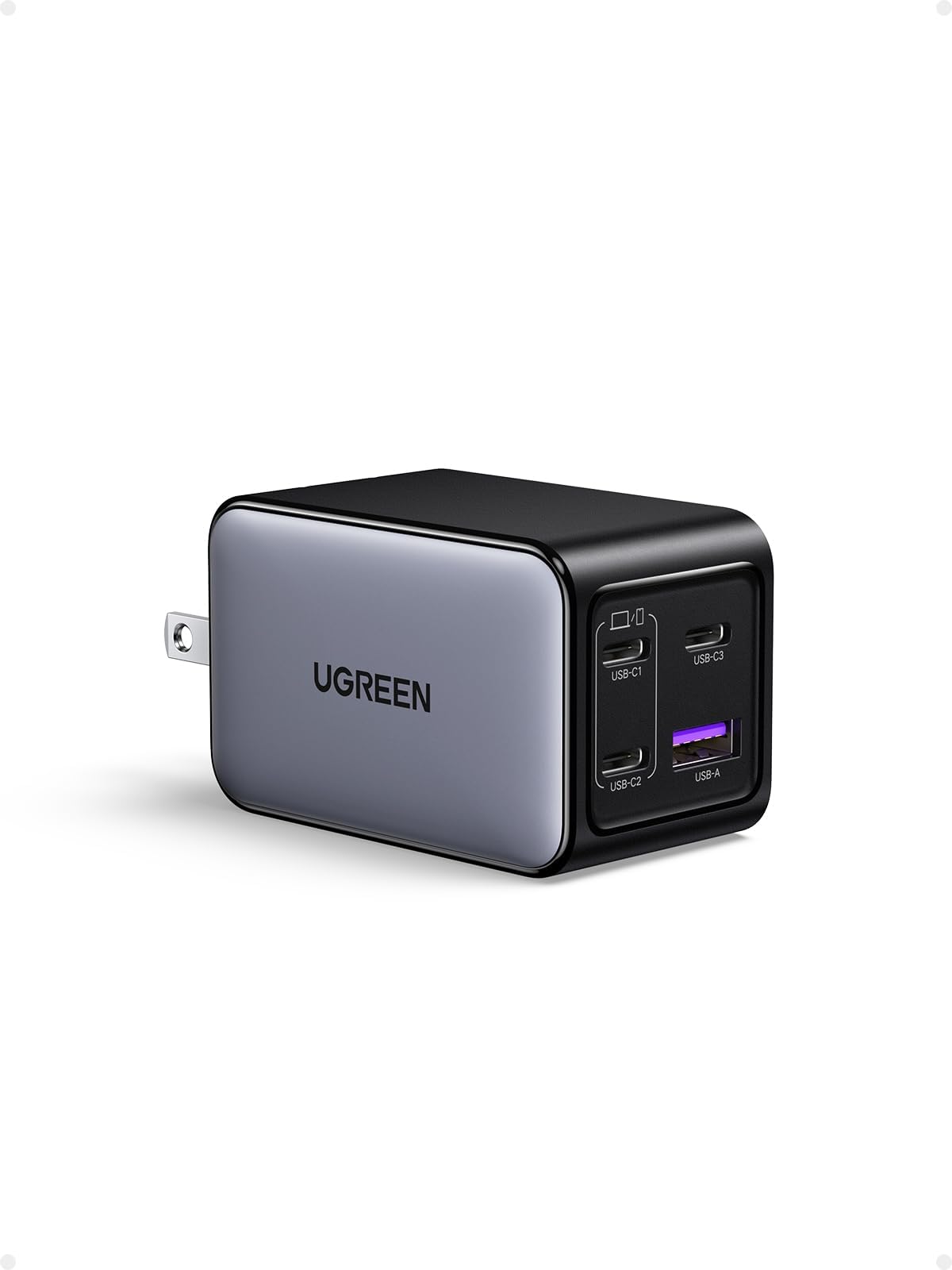 UGREEN Nexode 65W GaN 4-Port USB C Charger - Fast Charging for MacBook Pro/Air, iPhone 15/14, iPad Pro, Galaxy S24/S23, Pixel 8, Steam Deck - Compact Travel Charger for Home, Office & Hotel Use