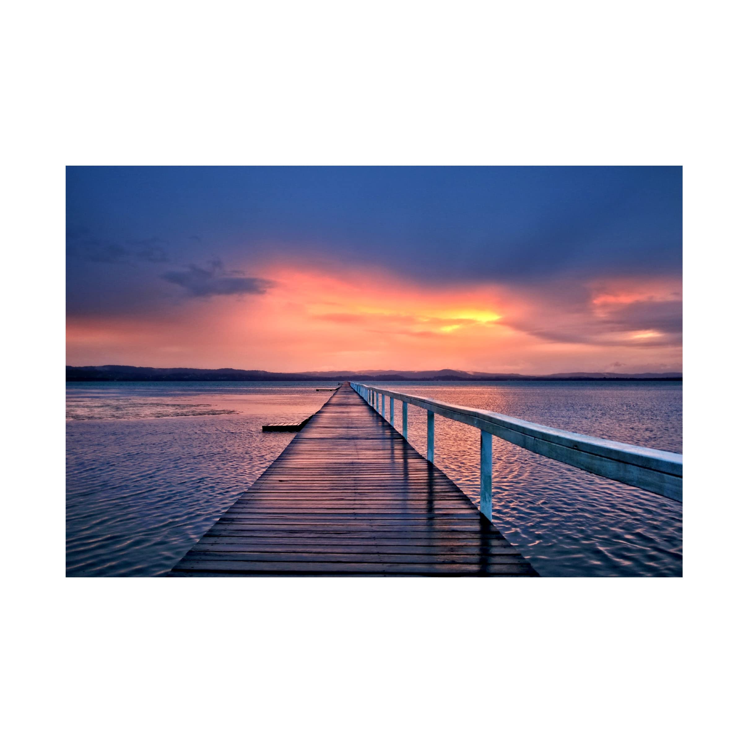 Trademark Fine Art 'Moody Sunset' Canvas Wall Art by Beata Czyzowska - Hand-Painted Landscape Painting for Living Room, Bedroom & Office Decor