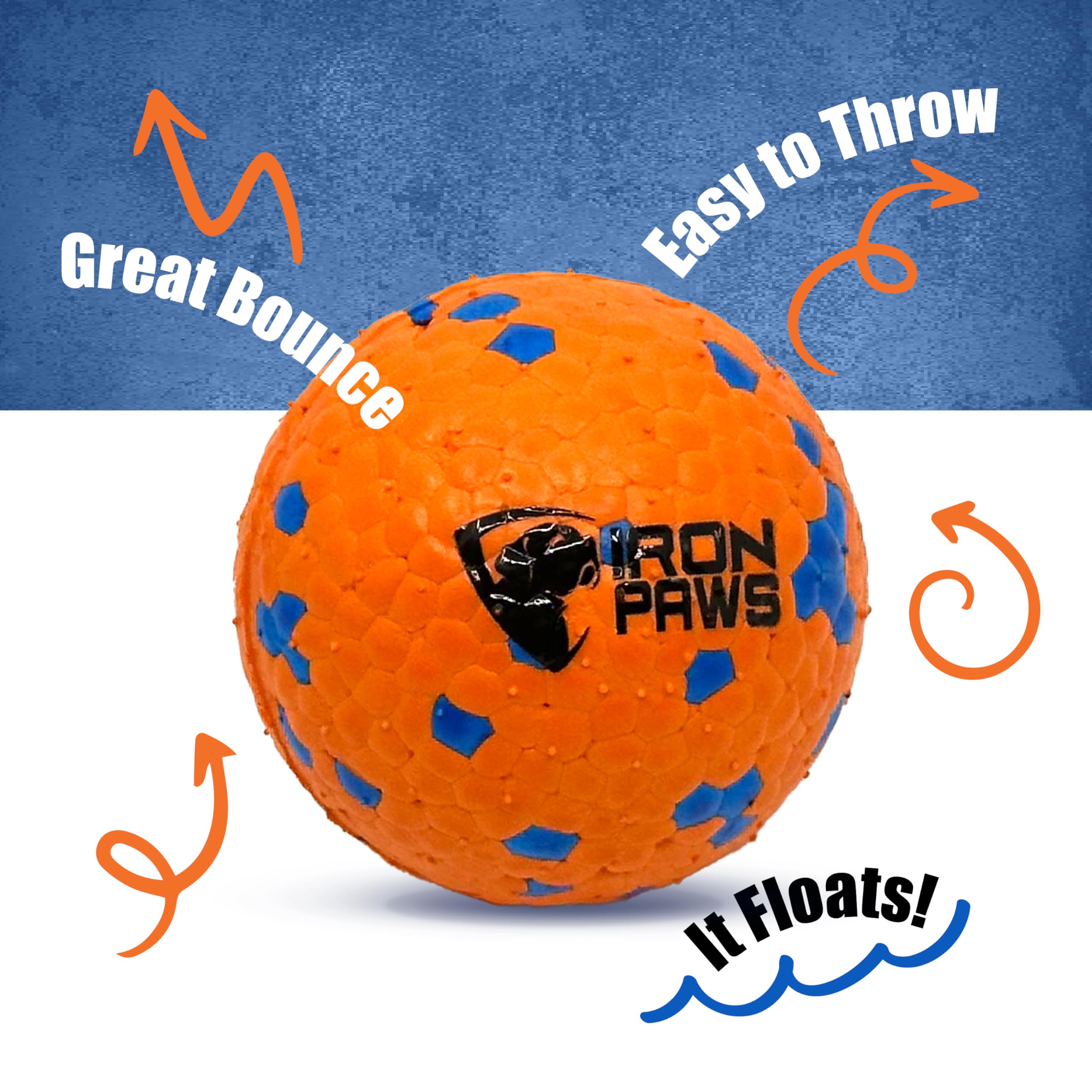 Indestructible Dog Ball - Durable Orange Chew Toy for Aggressive Chewers | Interactive Fetch Toy for Indoor & Outdoor Play | Perfect for Large Dogs, Training & Backyard Fun