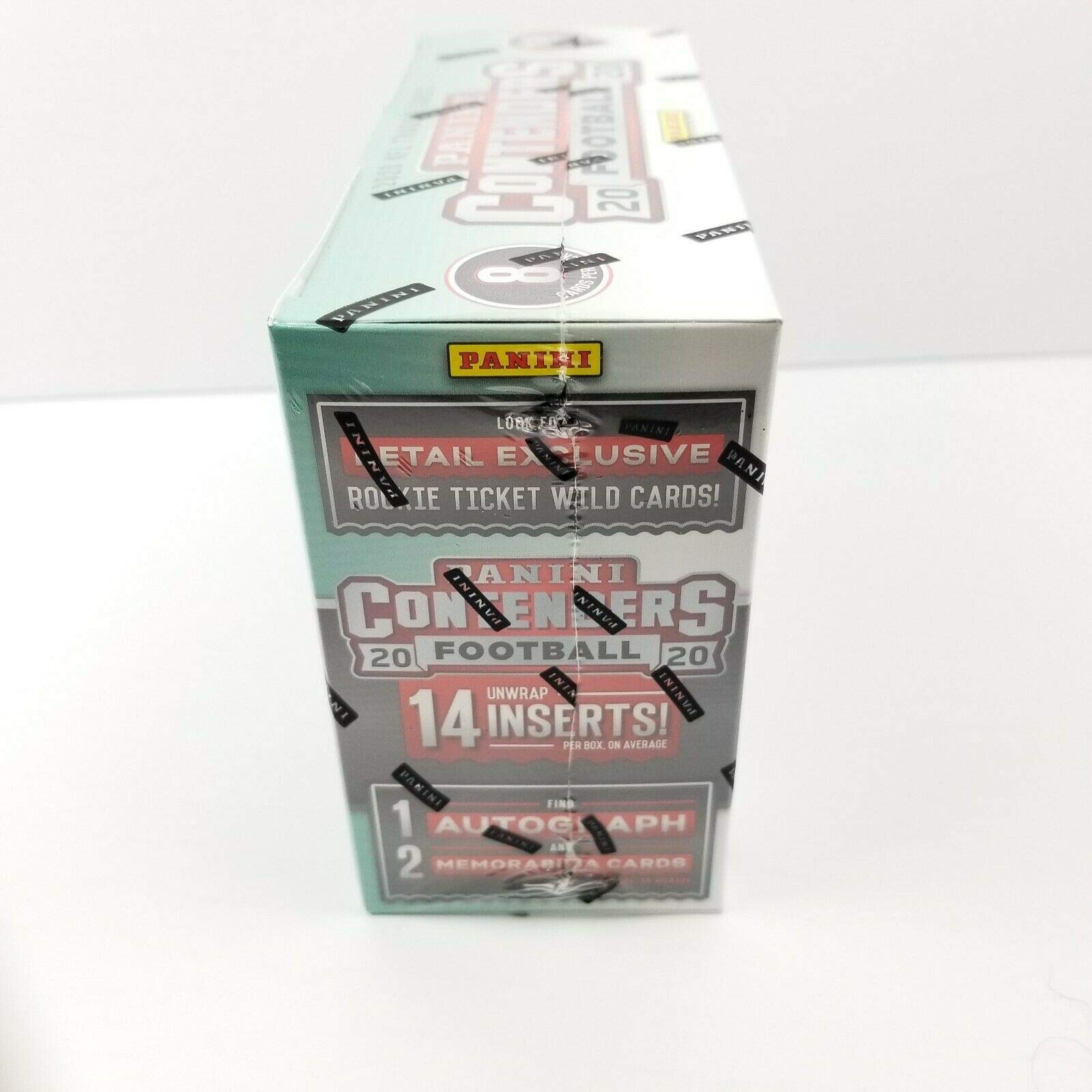 2020 Panini Contenders Football MEGA Box - 112 Trading Cards per Box with 1 Autograph & 2 Memorabilia Cards | Collectible NFL Trading Cards for Sports Fans & Card Collectors