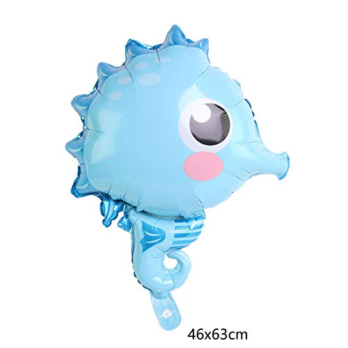 7 Pcs Ocean Animals Balloons Set - Dolphin, Crab, Octopus, Starfish & Tropical Fish Foil Balloons for Birthday Party, Baby Shower & Under The Sea Theme Decorations