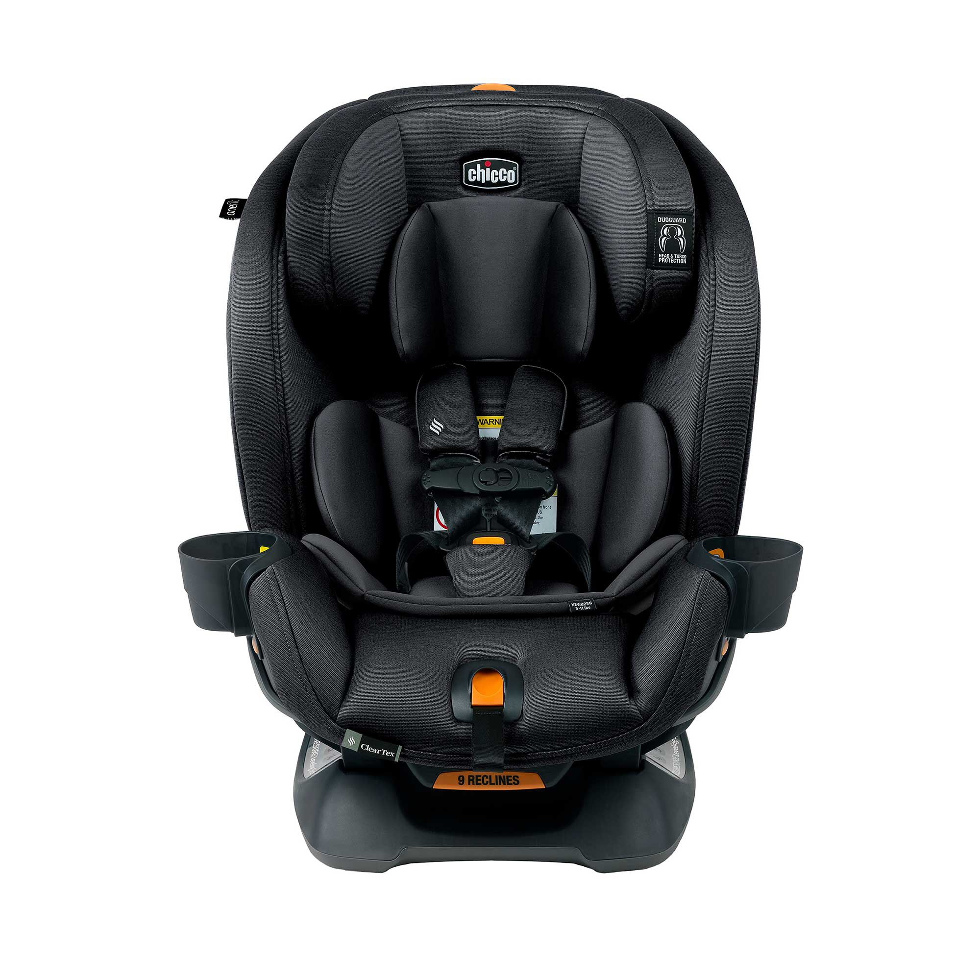 Chicco OneFit ClearTex All-In-One Convertible Car Seat for Infants & Toddlers - Safe & Comfortable for Travel, Shopping & Family Road Trips