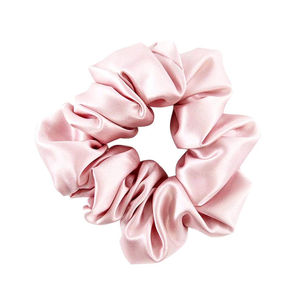THXSILK Silk Scrunchies for Women - Soft Elastic Hair Ties & Ponytail Holders (6 Colors) - Perfect for Workouts, Office & Everyday Hair Accessories