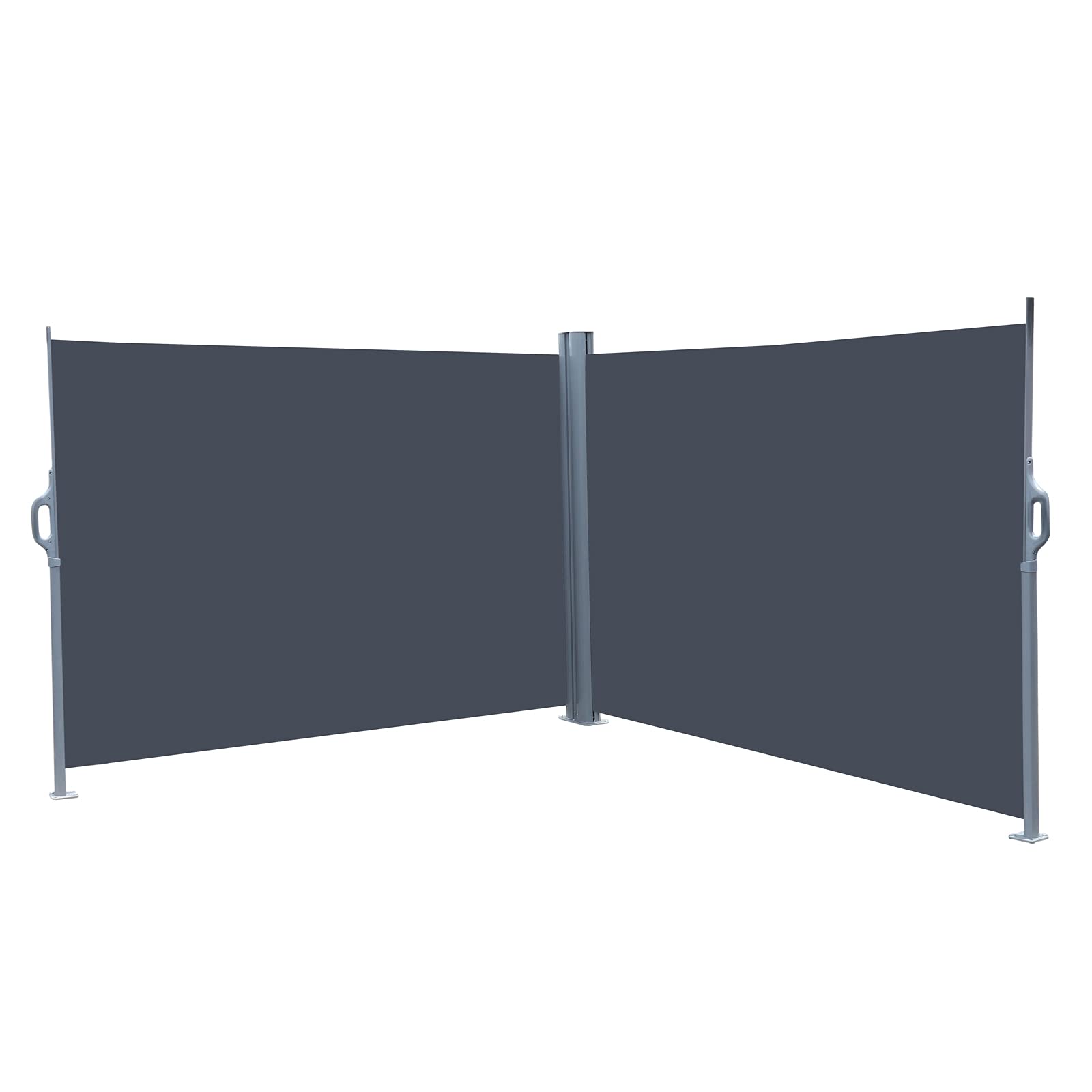 Valkynos 20' x 6' Retractable Side Awning - Double Folding Waterproof Patio Screen, Room & Privacy Divider for Outdoor, Garden, Terrace - Perfect for Shade, Privacy & Outdoor Living Spaces (Dark Grey)